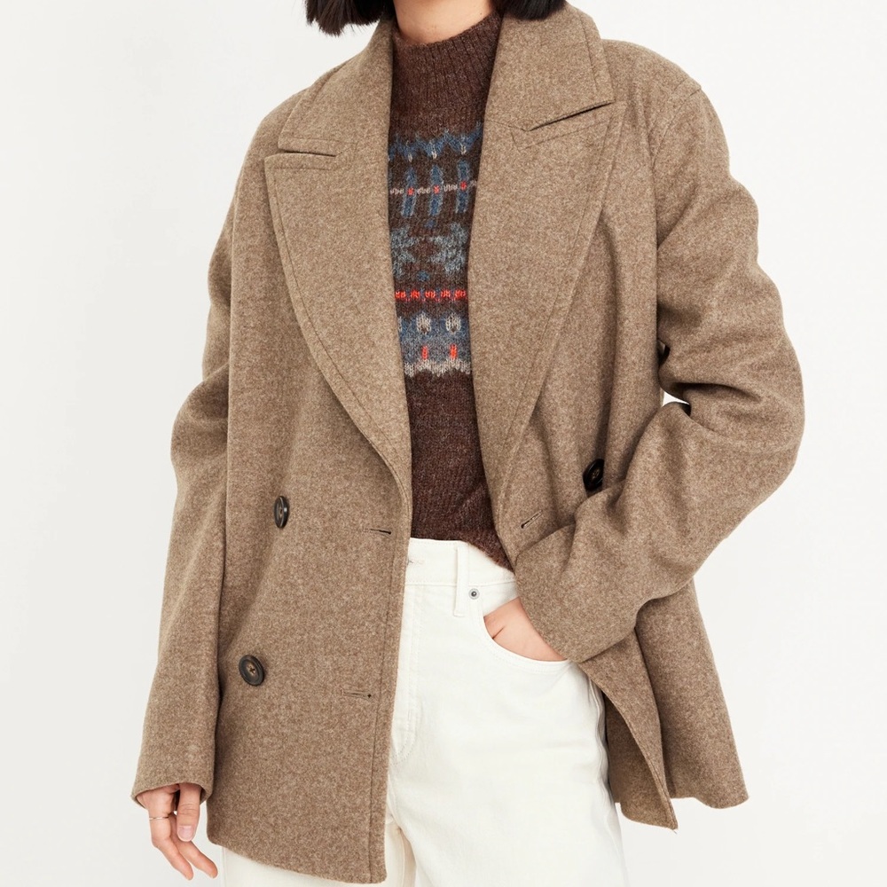 NEW Oversized Double-Breasted Pea Coat